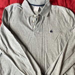 Gray Brooks Brothers Long Sleeve Polo! Size M.